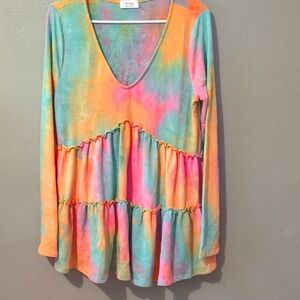 Bluivy NWOT Multicolor Top Oversized M
